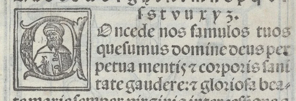 An illustration from Lo presente libro insegna la vera arte delo excelle[n]te scriuere de diuerse varie sorti de litere : le quali se fano p[e]r geometrica ragione & con la presente opera ognuno le potra imparare impochi giorni p[er] lo amaistramento, ragione, & essempli, come qui seguente vederai, 1544, leaf 54