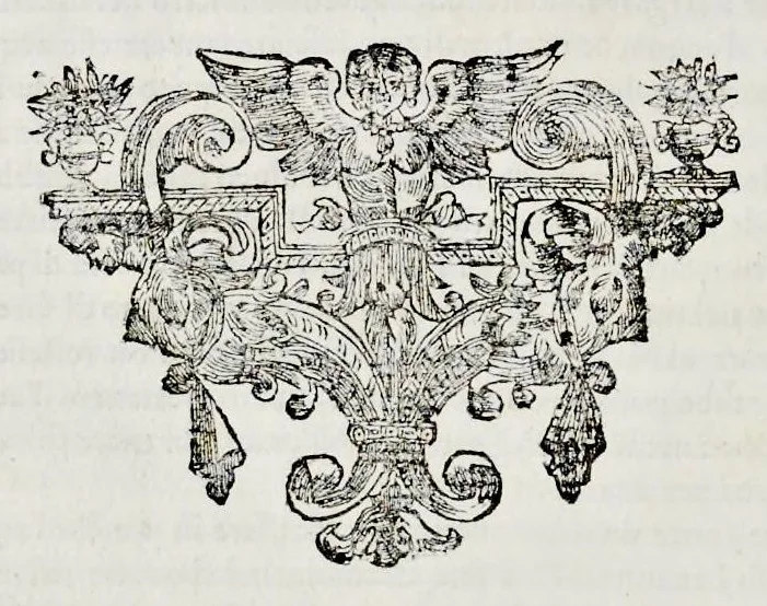 An illustration from L'arte di restituire à Roma la tralasciata nauigatione del suo Teuere : divisa in tre parti. 1. Gl'impedimenti, che sono nell'alueo del Teuere da Roma à Perugia, e suoi rimedij. 2. Le difficoltà, che sono nella nauigatione del Teuere da Roma sino al mare, e suoi rimedij. 3. Nella quale si discorre perche Roma è stata fabricata, e mantenuta sù le sponde del Teuere, e si tratta d'alcun'altre propositioni proficue per lo stato ecclesiastico., 1685, leaf 83