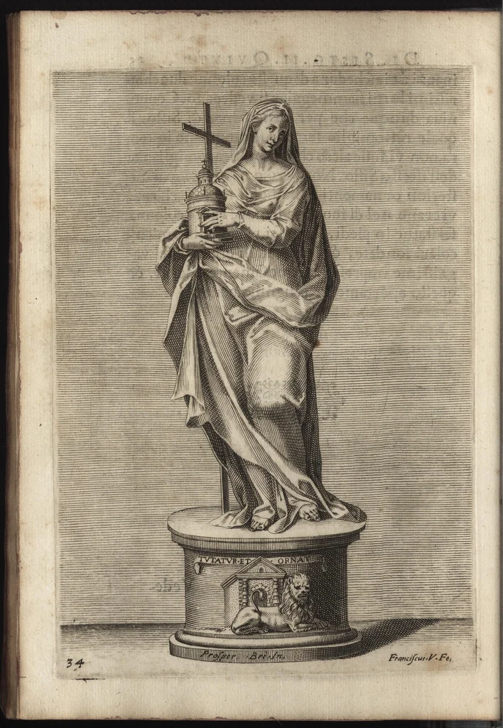 An illustration from La pompa fvnerale fatta dall ill.mo & r.mo s.r cardinale Montalto nella traportatione dell'ossa di Papa Sisto il Qvinto, 1591, leaf 39
