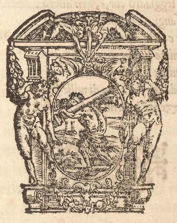 An illustration from L'antiqvita, sito, chiese, corpi santi, reliqvie et statve di Roma. Con l'origine e nobilta di Napoli, 1569, leaf 4