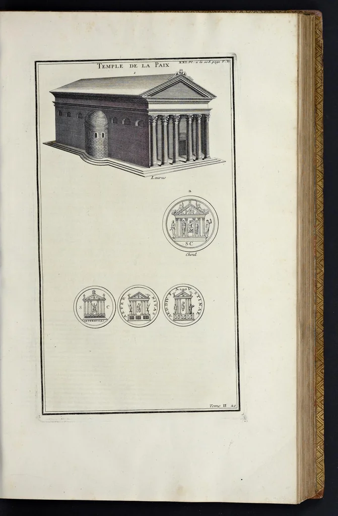 An illustration from L'antiquité expliquée et représentée en figures ..., 1719, leaf 166