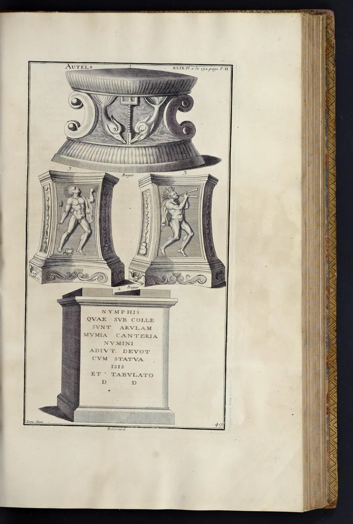 An illustration from L'antiquité expliquée et représentée en figures ..., 1719, leaf 256