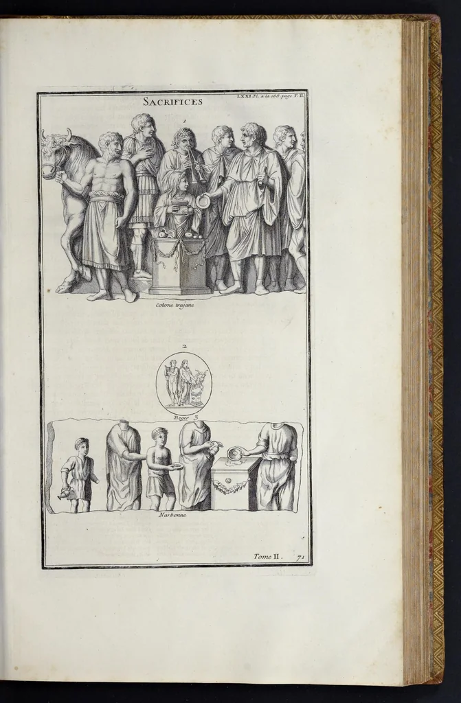 An illustration from L'antiquité expliquée et représentée en figures ..., 1719, leaf 338