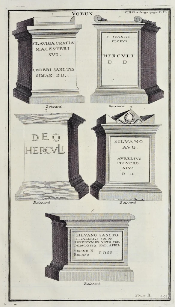 An illustration from L'antiquité expliquée et représentée en figures ..., 1719, leaf 498