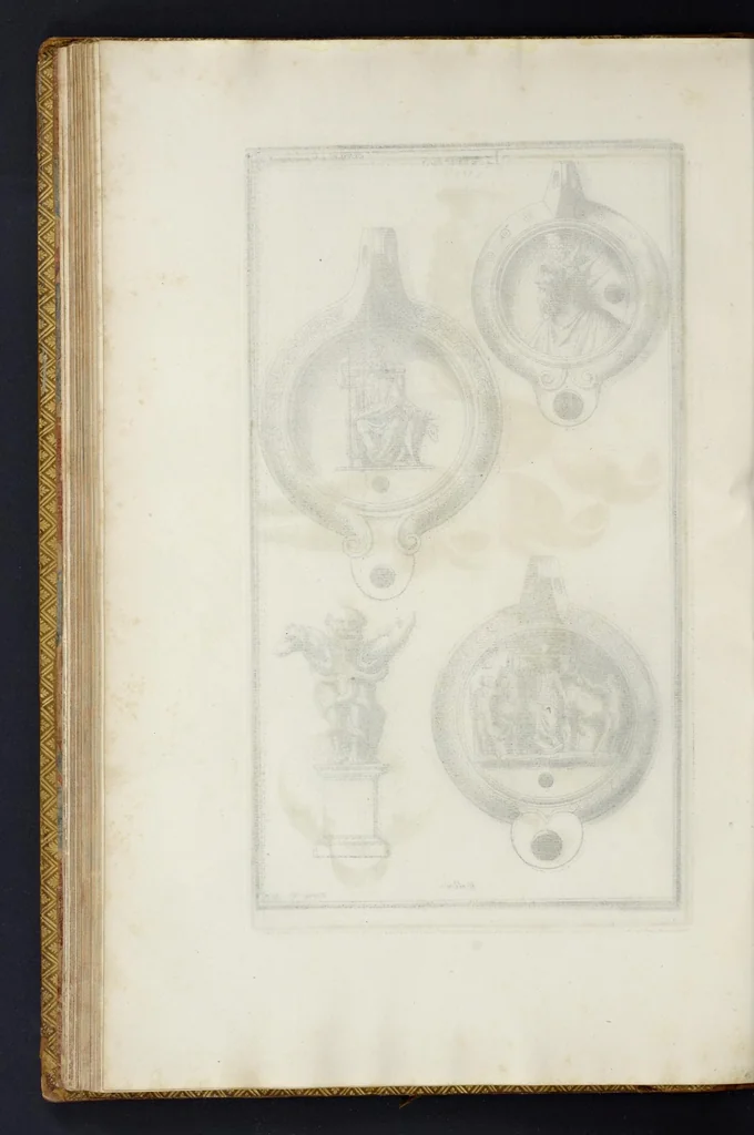 An illustration from L'antiquité expliquée et représentée en figures ..., 1719, leaf 105