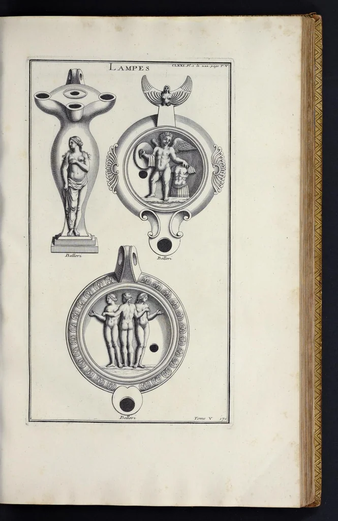 An illustration from L'antiquité expliquée et représentée en figures ..., 1719, leaf 142