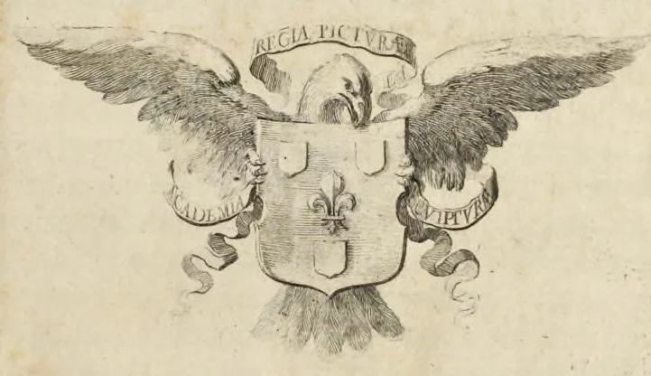 An illustration from Sentimens des plus habiles peintres sur la pratique de la peinture et sculpture : mis en tables de preceptes, avec plusieurs discours academiques, ou conferences tenuës en l'Académie royale desdits arts .., 1696, leaf 4