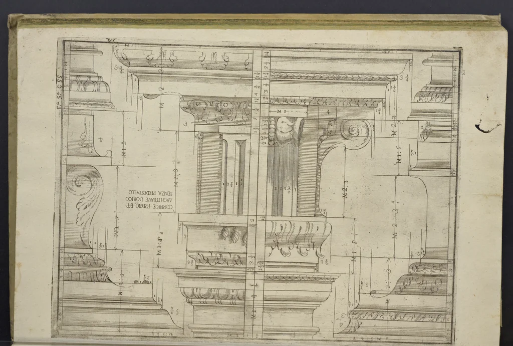 An illustration from L'architettura civile : preparata sú la geometria, e ridotta alle prospettive : considerazioni pratiche, 1711, leaf 108