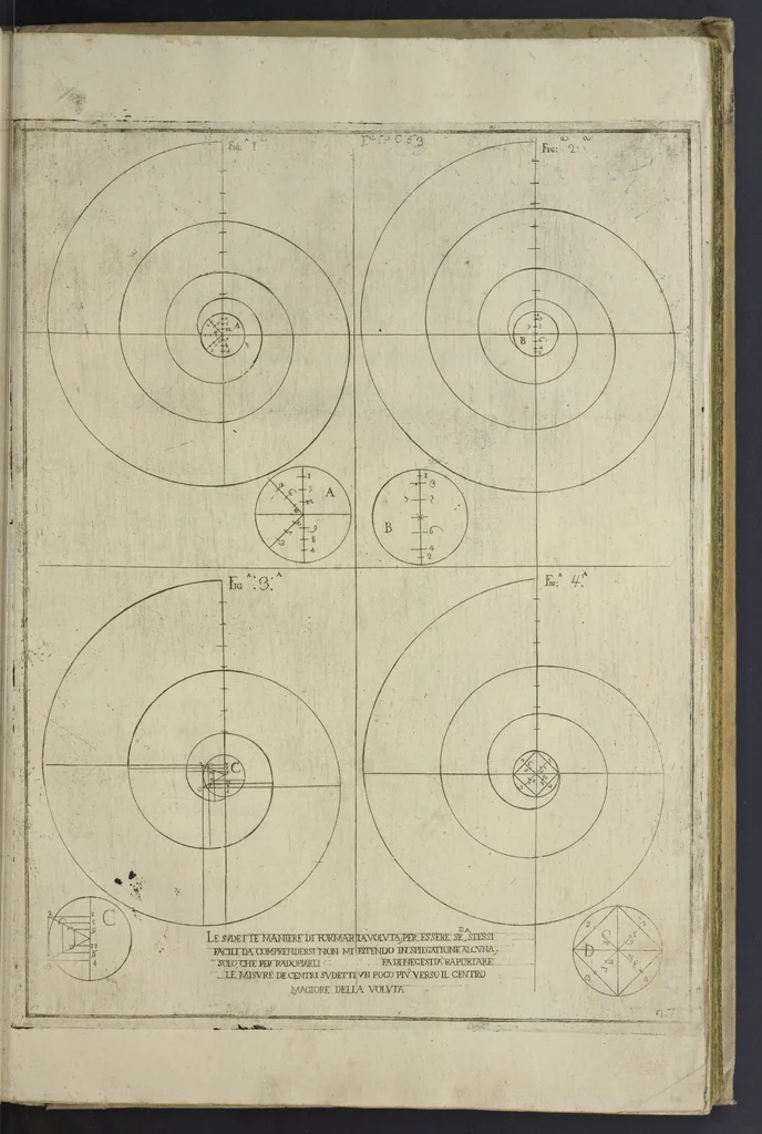 An illustration from L'architettura civile : preparata sú la geometria, e ridotta alle prospettive : considerazioni pratiche, 1711, leaf 140