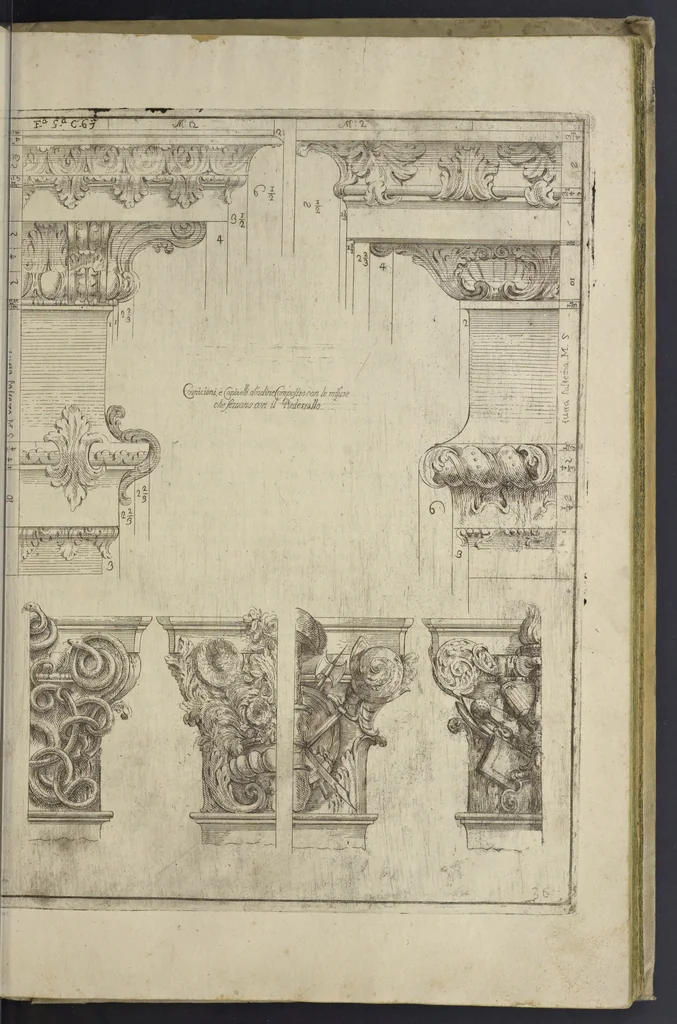 An illustration from L'architettura civile : preparata sú la geometria, e ridotta alle prospettive : considerazioni pratiche, 1711, leaf 162
