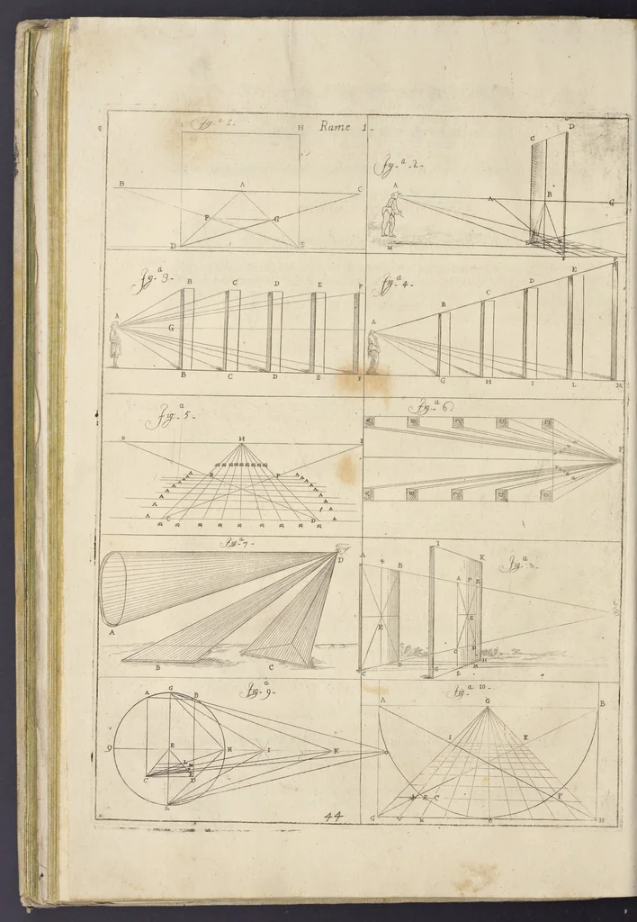 An illustration from L'architettura civile : preparata sú la geometria, e ridotta alle prospettive : considerazioni pratiche, 1711, leaf 193