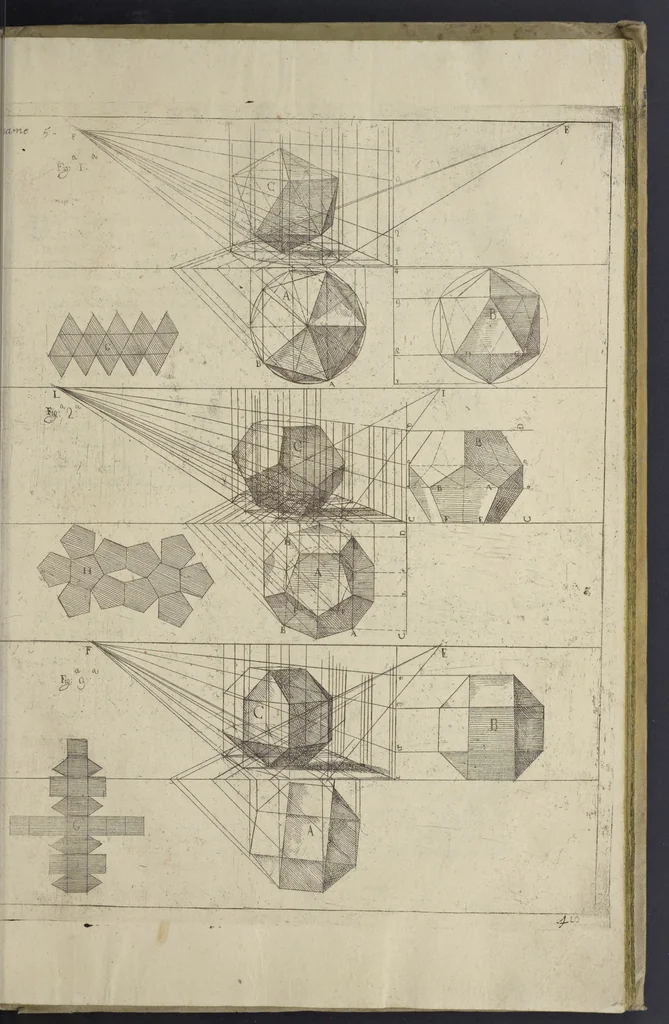 An illustration from L'architettura civile : preparata sú la geometria, e ridotta alle prospettive : considerazioni pratiche, 1711, leaf 212
