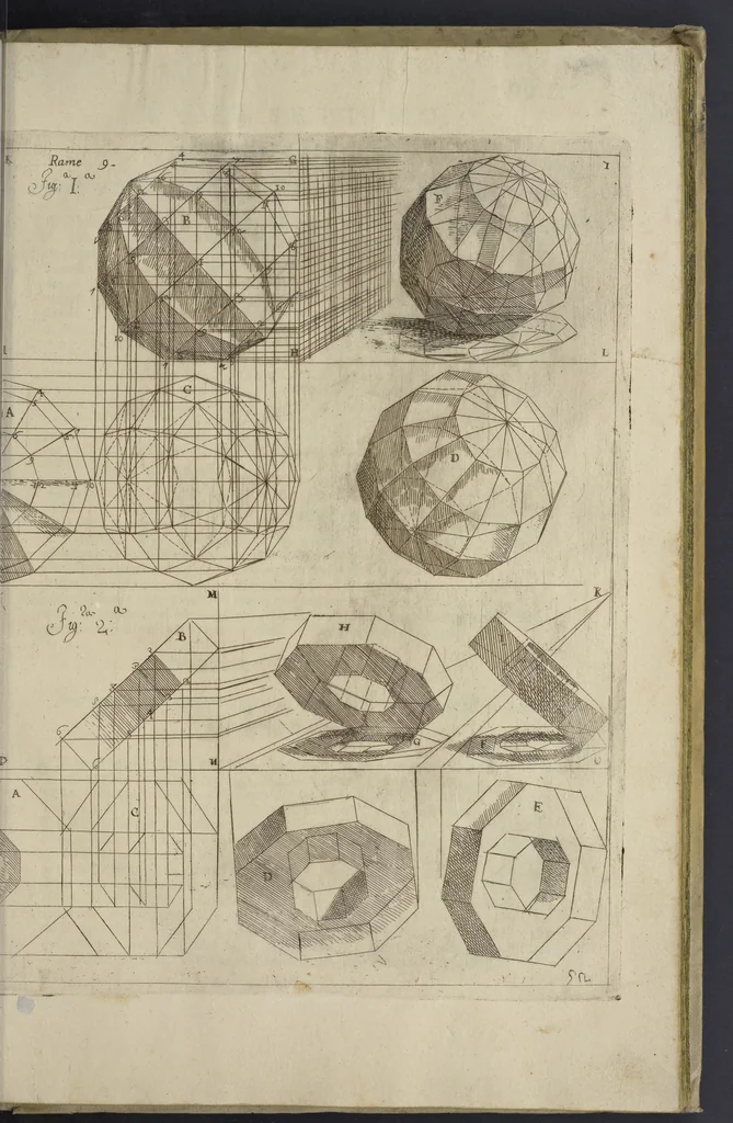 An illustration from L'architettura civile : preparata sú la geometria, e ridotta alle prospettive : considerazioni pratiche, 1711, leaf 228
