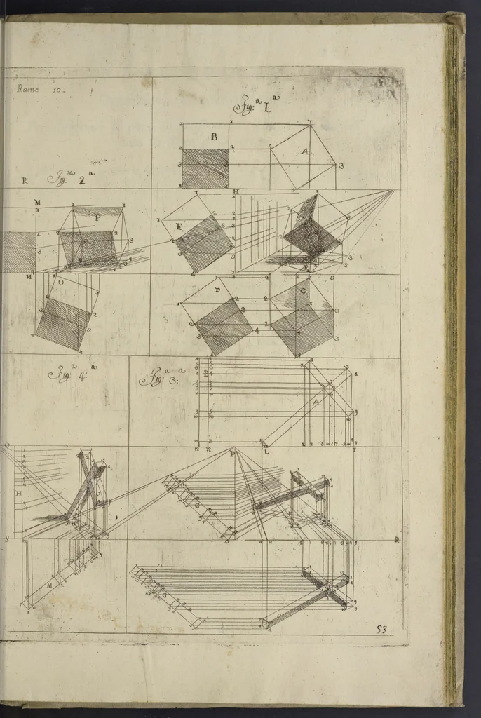 An illustration from L'architettura civile : preparata sú la geometria, e ridotta alle prospettive : considerazioni pratiche, 1711, leaf 232