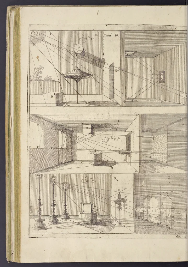 An illustration from L'architettura civile : preparata sú la geometria, e ridotta alle prospettive : considerazioni pratiche, 1711, leaf 277