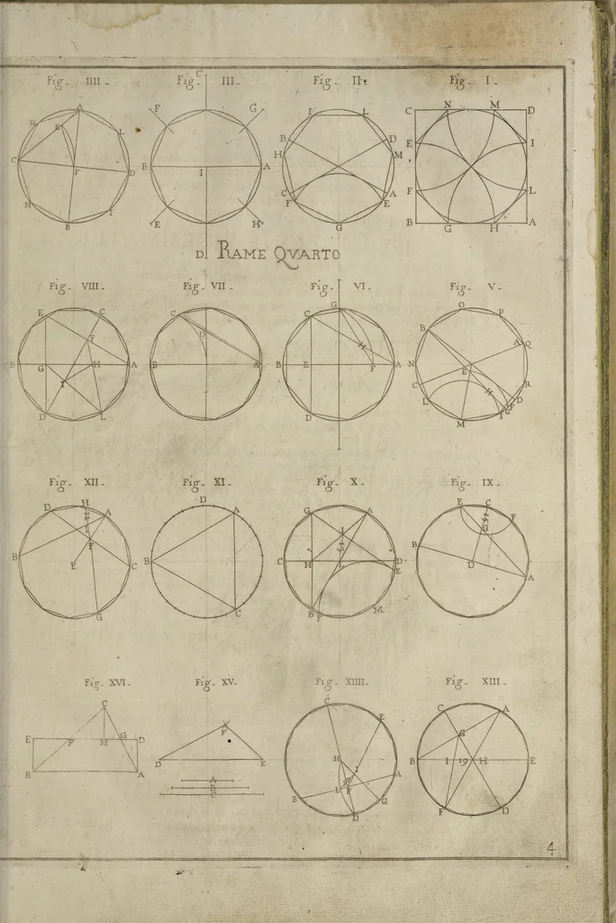 An illustration from L'architettura civile : preparata sú la geometria, e ridotta alle prospettive : considerazioni pratiche, 1711, leaf 40
