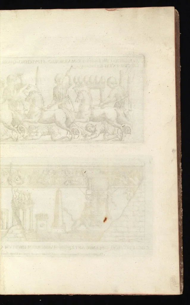 An illustration from Onvphrii Panvinii Veronensis, De lvdis circensibvs libri II ; De trivmphis liber vnvs : quibus vniuersa ferè Romanorvm vetervm sacra ritvsq. declarantvr, ac figuris aeneis illustrantur, 1600, leaf 66