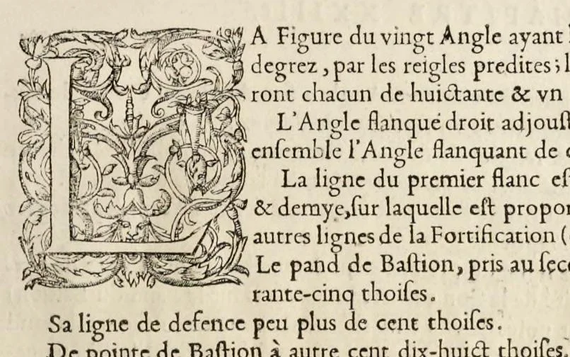 An illustration from La fortification demonstree et reduicte en art, 1620, leaf 100