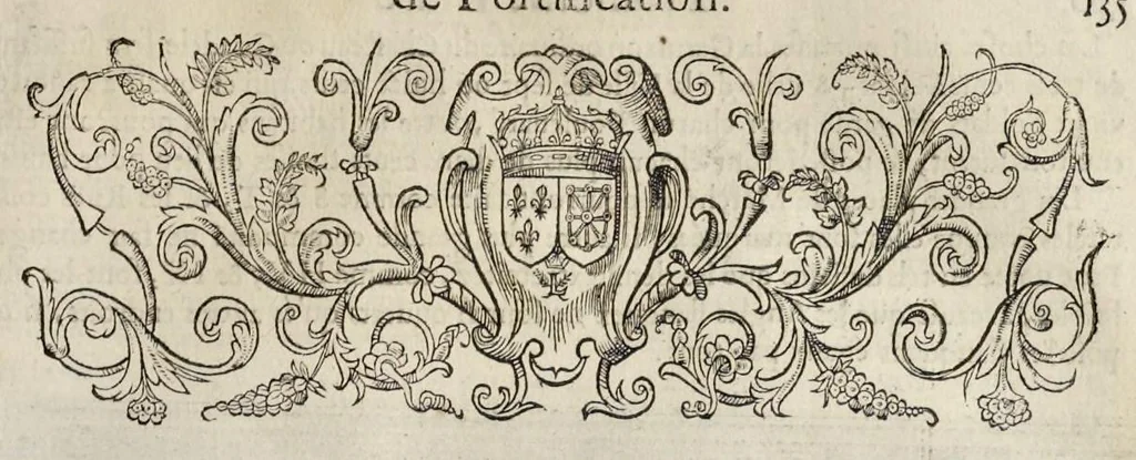 An illustration from La fortification demonstree et reduicte en art, 1620, leaf 154
