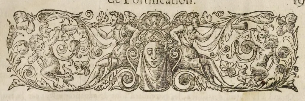 An illustration from La fortification demonstree et reduicte en art, 1620, leaf 38