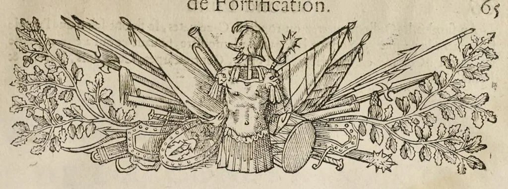 An illustration from La fortification demonstree et reduicte en art, 1620, leaf 84