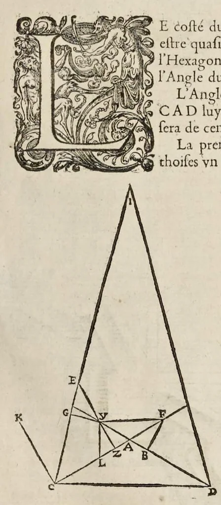 An illustration from La fortification demonstree et reduicte en art, 1620, leaf 90