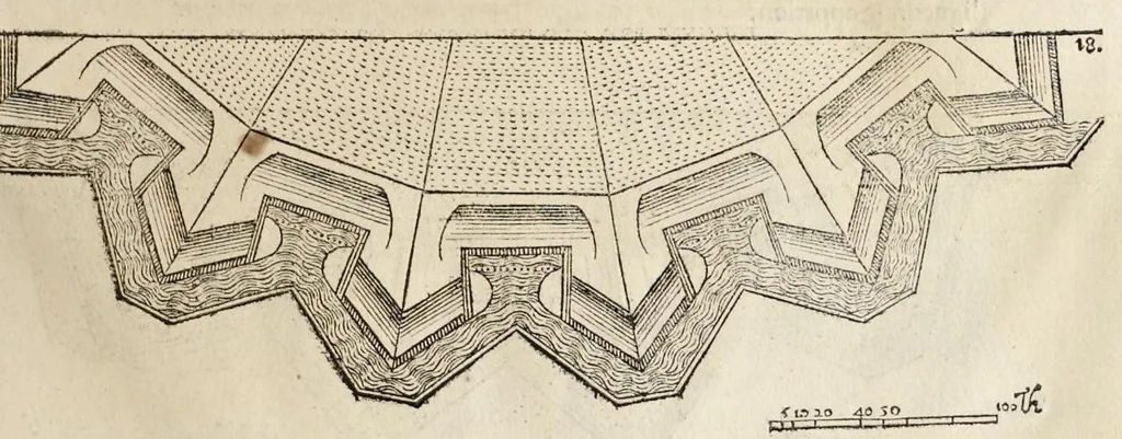An illustration from La fortification demonstree et reduicte en art, 1620, leaf 98