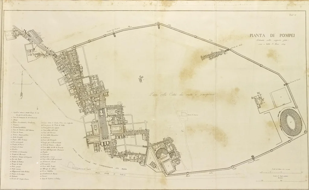 An illustration from L'architettura antica descritta e dimostrata coi monumenti ... : opera divisa in tre sezioni risguardanti la storia, la teorica, e le pratiche dell' architettura egiziana, greca e romana, 1830, leaf 14