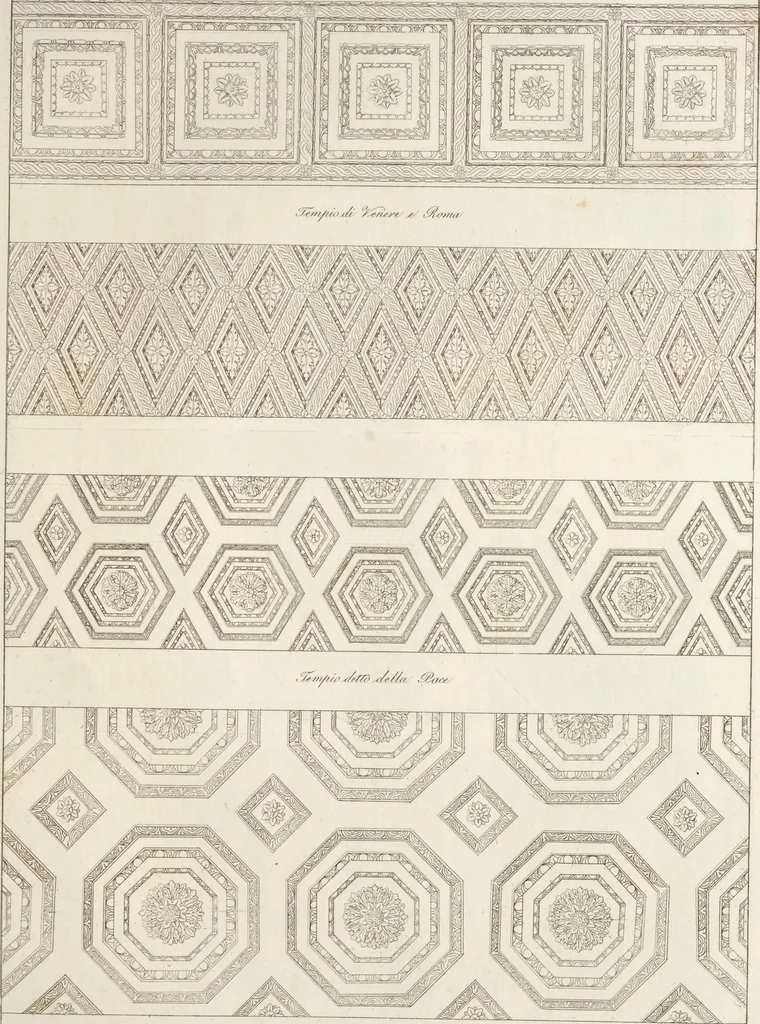 An illustration from L'architettura antica descritta e dimostrata coi monumenti ... : opera divisa in tre sezioni risguardanti la storia, la teorica, e le pratiche dell' architettura egiziana, greca e romana, 1830, leaf 174