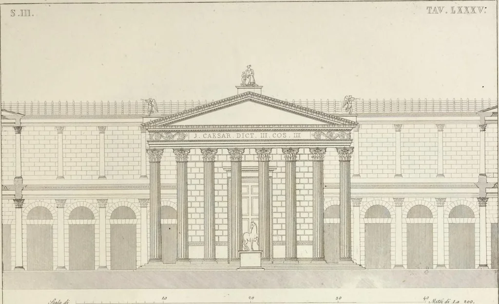 An illustration from L'architettura antica descritta e dimostrata coi monumenti ... : opera divisa in tre sezioni risguardanti la storia, la teorica, e le pratiche dell' architettura egiziana, greca e romana, 1830, leaf 192