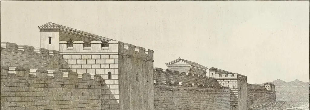 An illustration from L'architettura antica descritta e dimostrata coi monumenti ... : opera divisa in tre sezioni risguardanti la storia, la teorica, e le pratiche dell' architettura egiziana, greca e romana, 1830, leaf 20