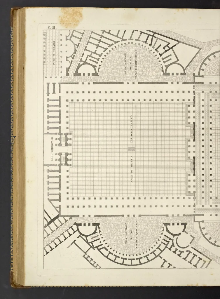 An illustration from L'architettura antica descritta e dimostrata coi monumenti ... : opera divisa in tre sezioni risguardanti la storia, la teorica, e le pratiche dell' architettura egiziana, greca e romana, 1830, leaf 201