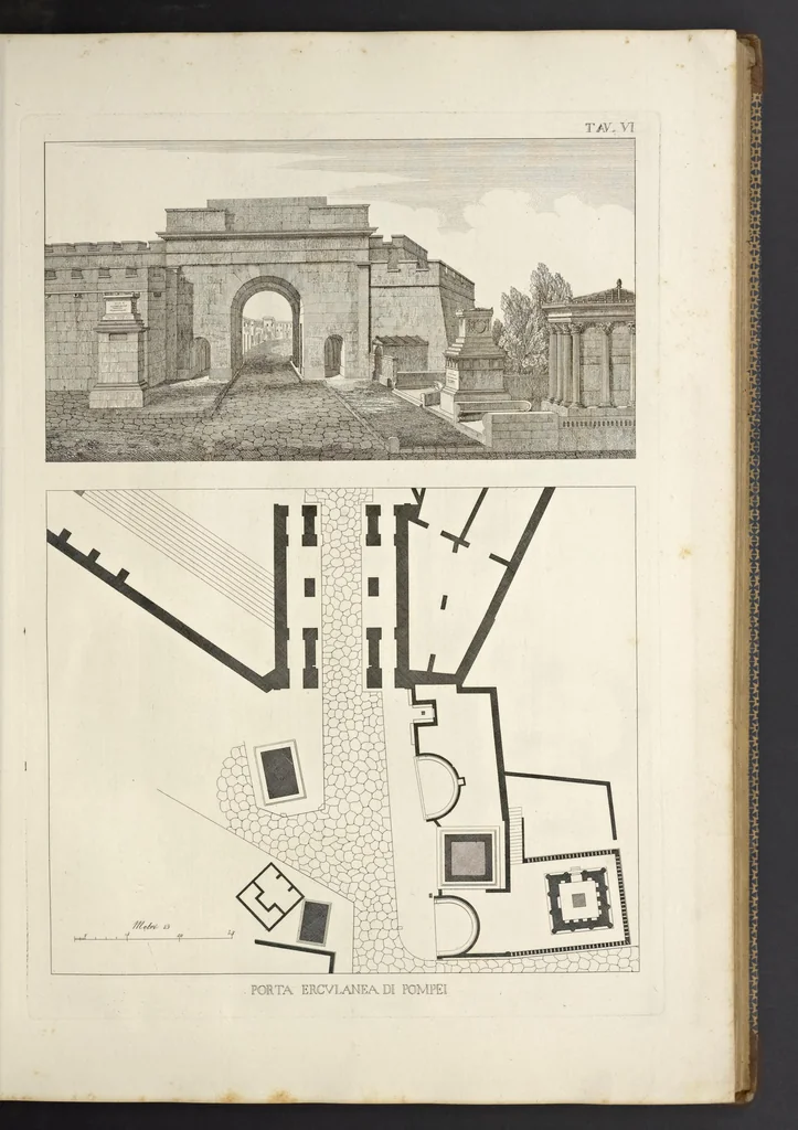 An illustration from L'architettura antica descritta e dimostrata coi monumenti ... : opera divisa in tre sezioni risguardanti la storia, la teorica, e le pratiche dell' architettura egiziana, greca e romana, 1830, leaf 22