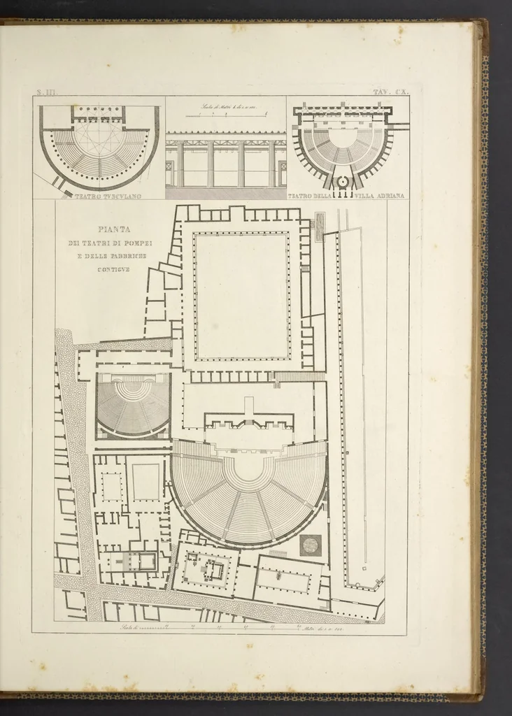 An illustration from L'architettura antica descritta e dimostrata coi monumenti ... : opera divisa in tre sezioni risguardanti la storia, la teorica, e le pratiche dell' architettura egiziana, greca e romana, 1830, leaf 254