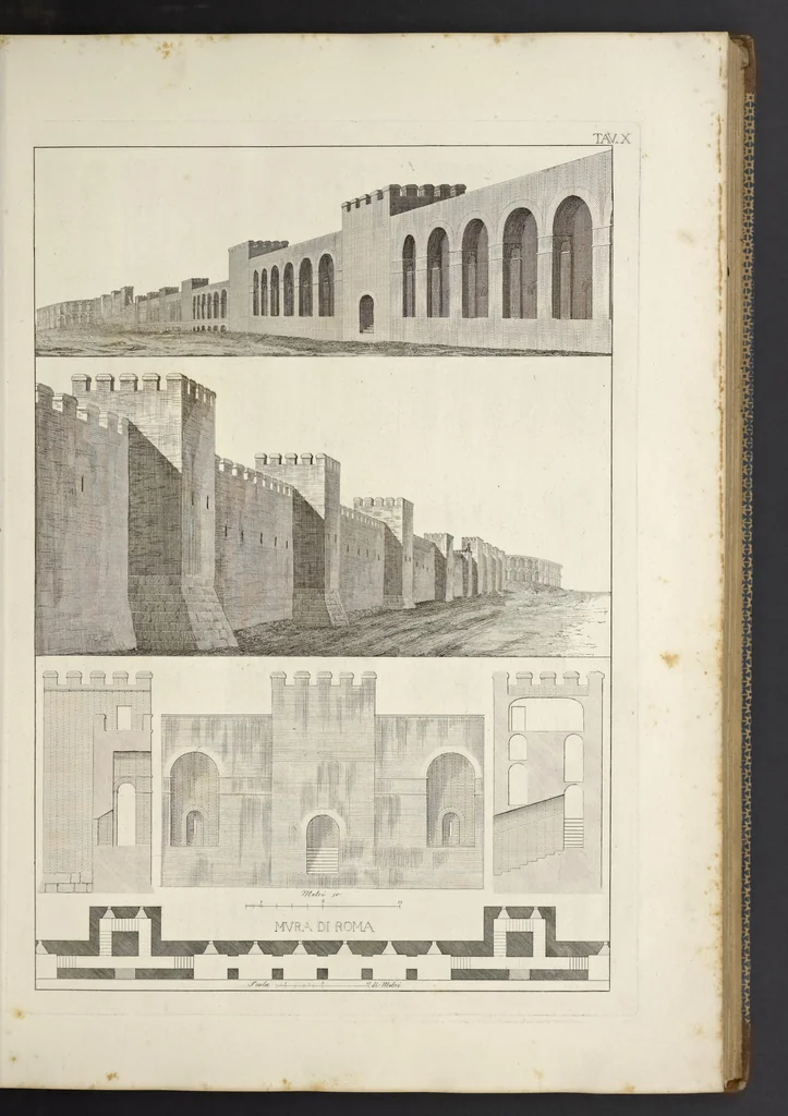 An illustration from L'architettura antica descritta e dimostrata coi monumenti ... : opera divisa in tre sezioni risguardanti la storia, la teorica, e le pratiche dell' architettura egiziana, greca e romana, 1830, leaf 30