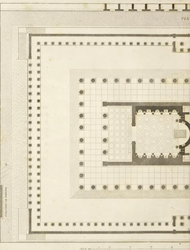 An illustration from L'architettura antica descritta e dimostrata coi monumenti ... : opera divisa in tre sezioni risguardanti la storia, la teorica, e le pratiche dell' architettura egiziana, greca e romana, 1830, leaf 75