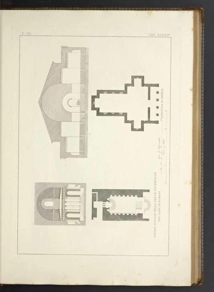 An illustration from L'architettura antica descritta e dimostrata coi monumenti ... : opera divisa in tre sezioni risguardanti la storia, la teorica, e le pratiche dell' architettura egiziana, greca e romana, 1830, leaf 118