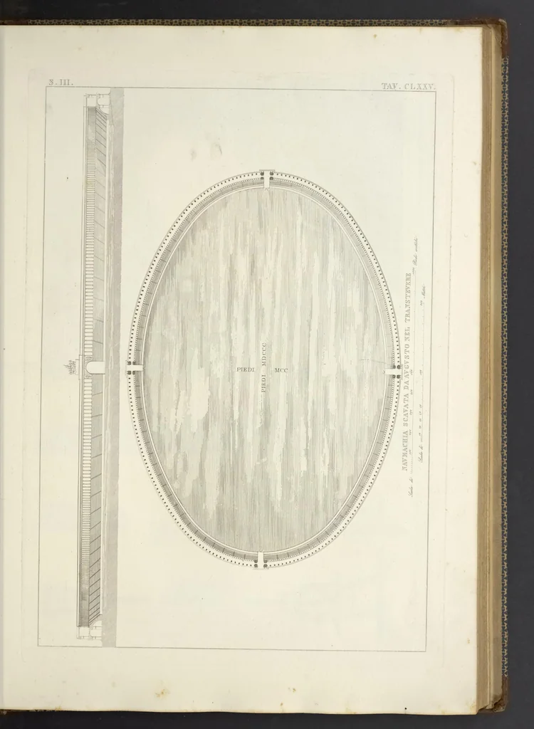 An illustration from L'architettura antica descritta e dimostrata coi monumenti ... : opera divisa in tre sezioni risguardanti la storia, la teorica, e le pratiche dell' architettura egiziana, greca e romana, 1830, leaf 120