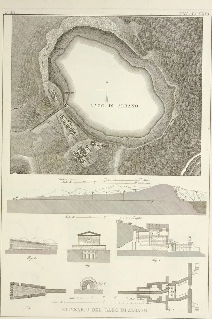An illustration from L'architettura antica descritta e dimostrata coi monumenti ... : opera divisa in tre sezioni risguardanti la storia, la teorica, e le pratiche dell' architettura egiziana, greca e romana, 1830, leaf 122