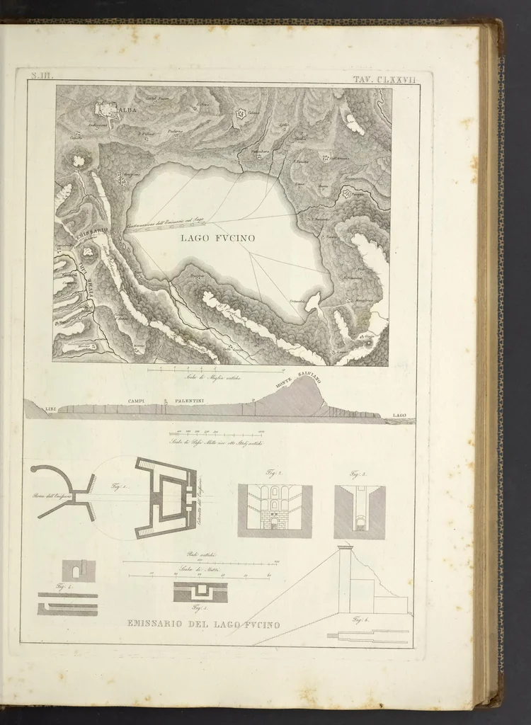 An illustration from L'architettura antica descritta e dimostrata coi monumenti ... : opera divisa in tre sezioni risguardanti la storia, la teorica, e le pratiche dell' architettura egiziana, greca e romana, 1830, leaf 124