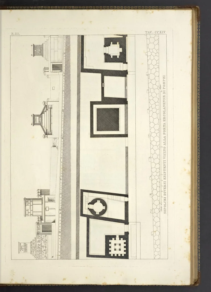 An illustration from L'architettura antica descritta e dimostrata coi monumenti ... : opera divisa in tre sezioni risguardanti la storia, la teorica, e le pratiche dell' architettura egiziana, greca e romana, 1830, leaf 198