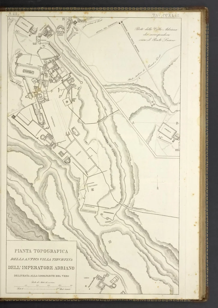 An illustration from L'architettura antica descritta e dimostrata coi monumenti ... : opera divisa in tre sezioni risguardanti la storia, la teorica, e le pratiche dell' architettura egiziana, greca e romana, 1830, leaf 262