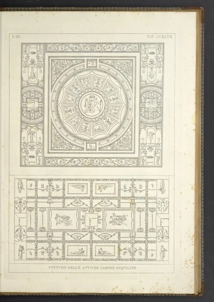 An illustration from L'architettura antica descritta e dimostrata coi monumenti ... : opera divisa in tre sezioni risguardanti la storia, la teorica, e le pratiche dell' architettura egiziana, greca e romana, 1830, leaf 270