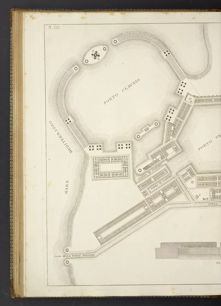 An illustration from L'architettura antica descritta e dimostrata coi monumenti ... : opera divisa in tre sezioni risguardanti la storia, la teorica, e le pratiche dell' architettura egiziana, greca e romana, 1830, leaf 81