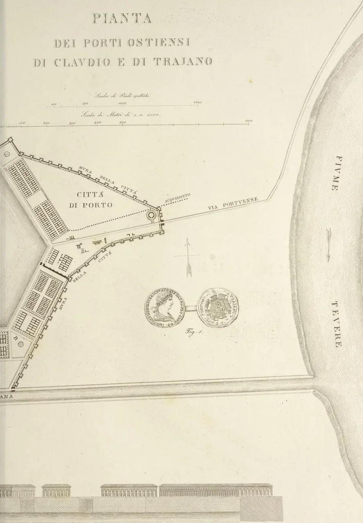 An illustration from L'architettura antica descritta e dimostrata coi monumenti ... : opera divisa in tre sezioni risguardanti la storia, la teorica, e le pratiche dell' architettura egiziana, greca e romana, 1830, leaf 82