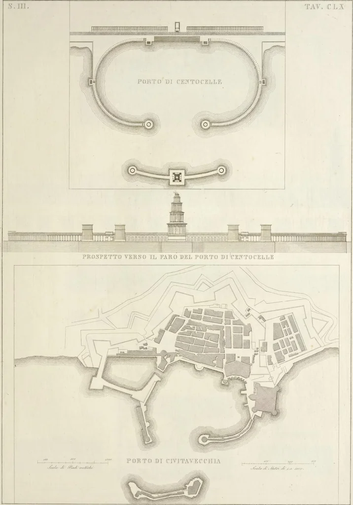 An illustration from L'architettura antica descritta e dimostrata coi monumenti ... : opera divisa in tre sezioni risguardanti la storia, la teorica, e le pratiche dell' architettura egiziana, greca e romana, 1830, leaf 90