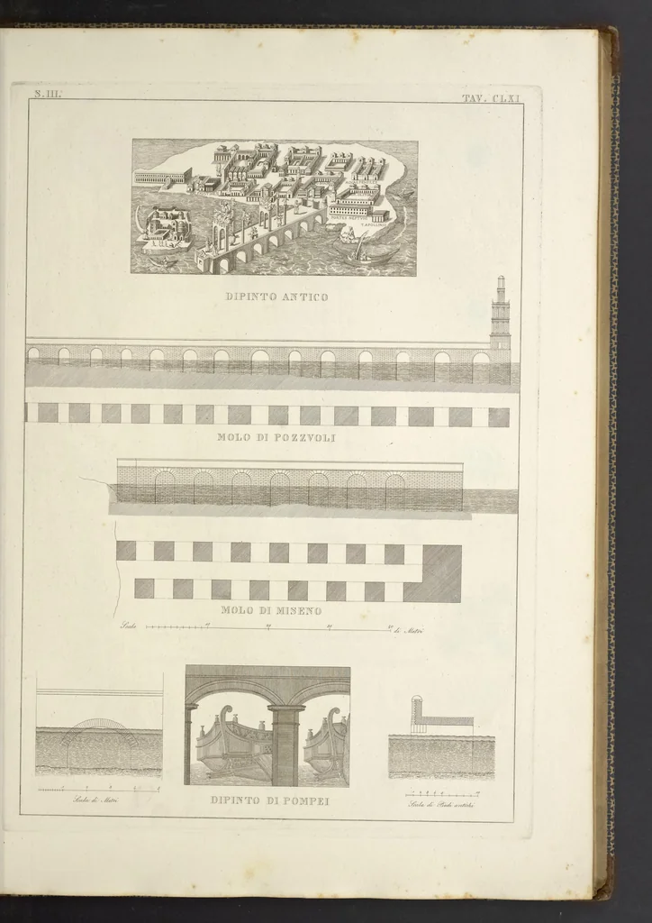 An illustration from L'architettura antica descritta e dimostrata coi monumenti ... : opera divisa in tre sezioni risguardanti la storia, la teorica, e le pratiche dell' architettura egiziana, greca e romana, 1830, leaf 92