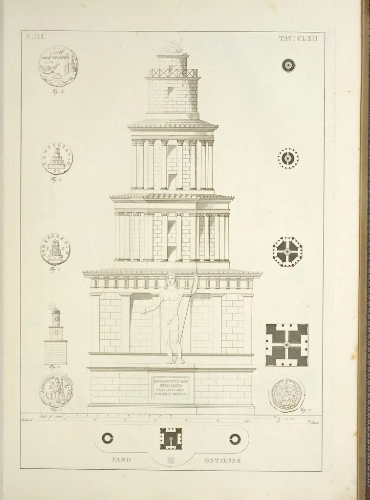 An illustration from L'architettura antica descritta e dimostrata coi monumenti ... : opera divisa in tre sezioni risguardanti la storia, la teorica, e le pratiche dell' architettura egiziana, greca e romana, 1830, leaf 94
