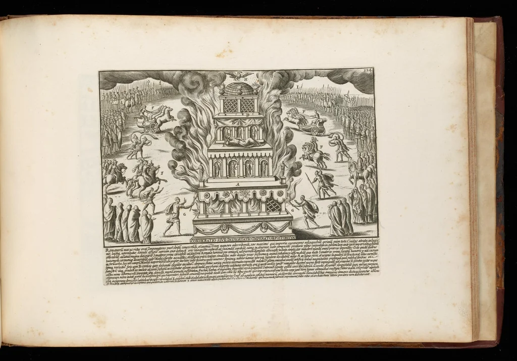 An illustration from Romanæ magnitvdinis monvmenta : qvæ vrbem illam orbis dominam velvt redivivam exhibent posteritati, vetervm recentiorvmqve qvotqvot hac de re scripservnt avthoritate probata, qvibvs svffragantvr nvmismata, et mvsea principvm præsertim fragmenta marmorea Farnesiana, qvæ vrbis antiqvæ ichnographiam continent, 1699, leaf 250
