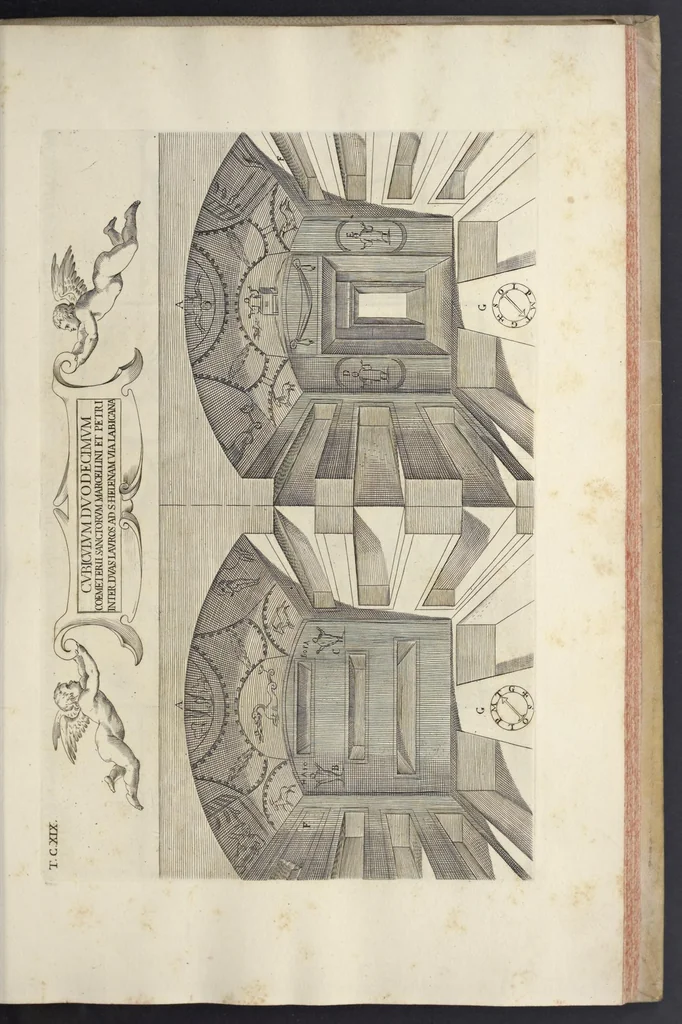 An illustration from Sculture e pitture sagre estratte dai cimiterj di Roma : pubblicate gia dagli autori della Roma sotterranea ed ora nuovamente date in luce colle spiegazioni per ordine di n. s. Clemente XII .., 1737, leaf 242